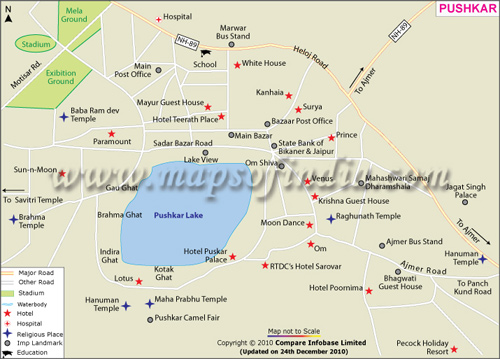 Map of Pushkar