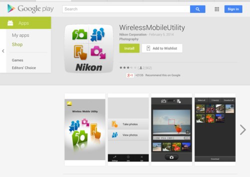 tampilan di Google play store