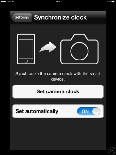 Pilihan synchronize clock