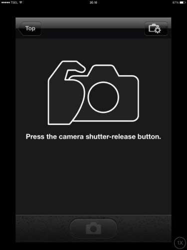 Pada metode camera maka gadget tidak menampilkan live view