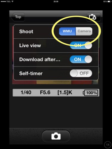 Pilihan antara WMU dan Camera Operating