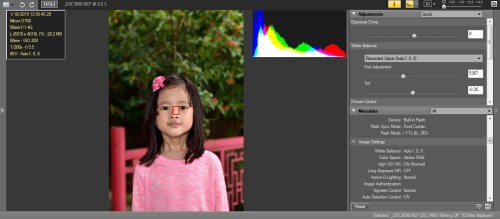 WB auto dengan Flash : Hasil warna skin tone akurat