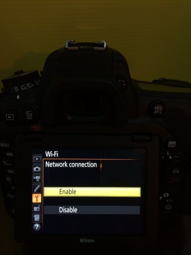 step 5 : Wifi saat camera di on kan selalu dalam kondisi OFF untuk itu perlu di ON / enable