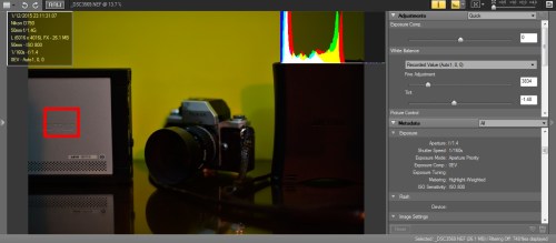 focus point digeser ke object silver HD, exposure tetap