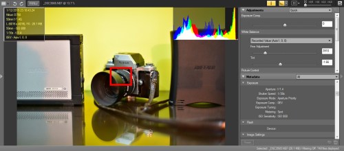 meter di camera, focus point di tengah.